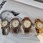 Vague Watch Co. Unisex Small Gold Watch Vintage Style Japan Import Light Luxury