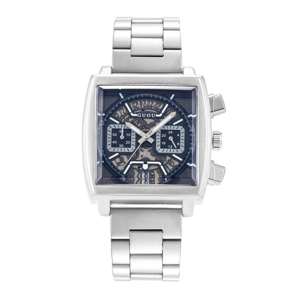 Unisex Vintage Large-Dial Multi-Function Chronograph Watch