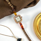 GESMART Women's Small Square Quartz Bracelet Watch Retro Vintage Style Premium Fashion
