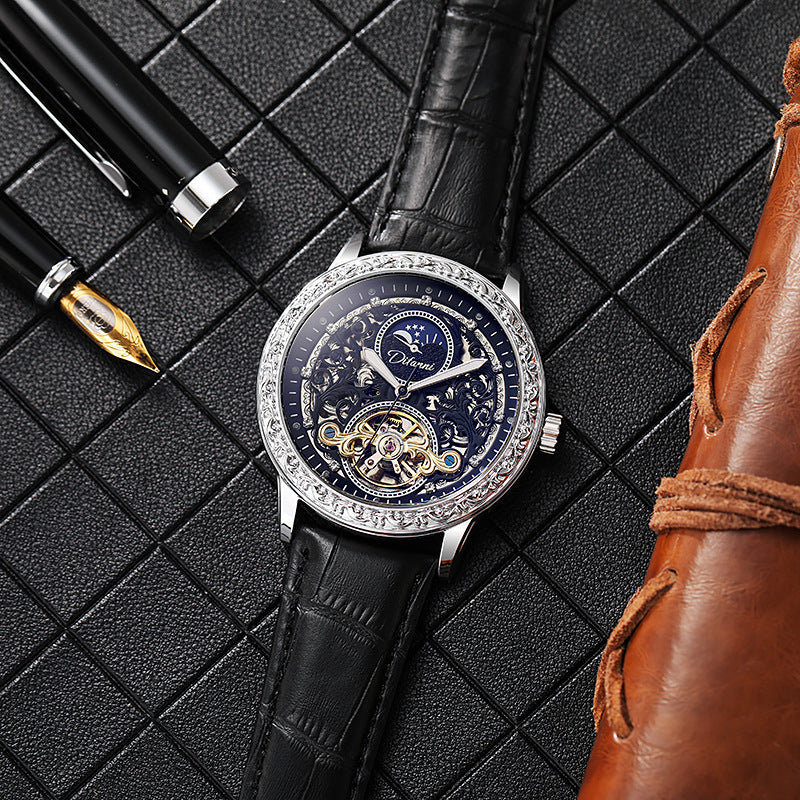 GESMART Men's Tourbillon Automatic Mechanical Watch Water Resistant Luminous