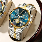 GESMART Men's Diamond Facet Design Quartz Watch Multifunction Luminous Water Resistant Student
