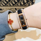 Women's Rhinestone Delicate Small Square Quartz Watch