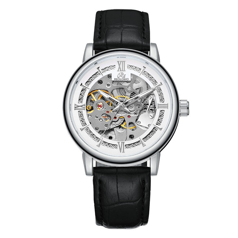 GESMART Men's New Skeleton Automatic Mechanical Watch European American Fashion