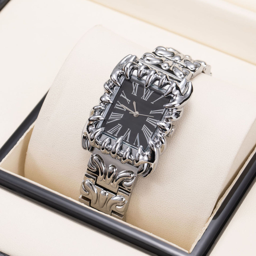 Men's Irregular Square Claw Y2K Retro Relief Watch