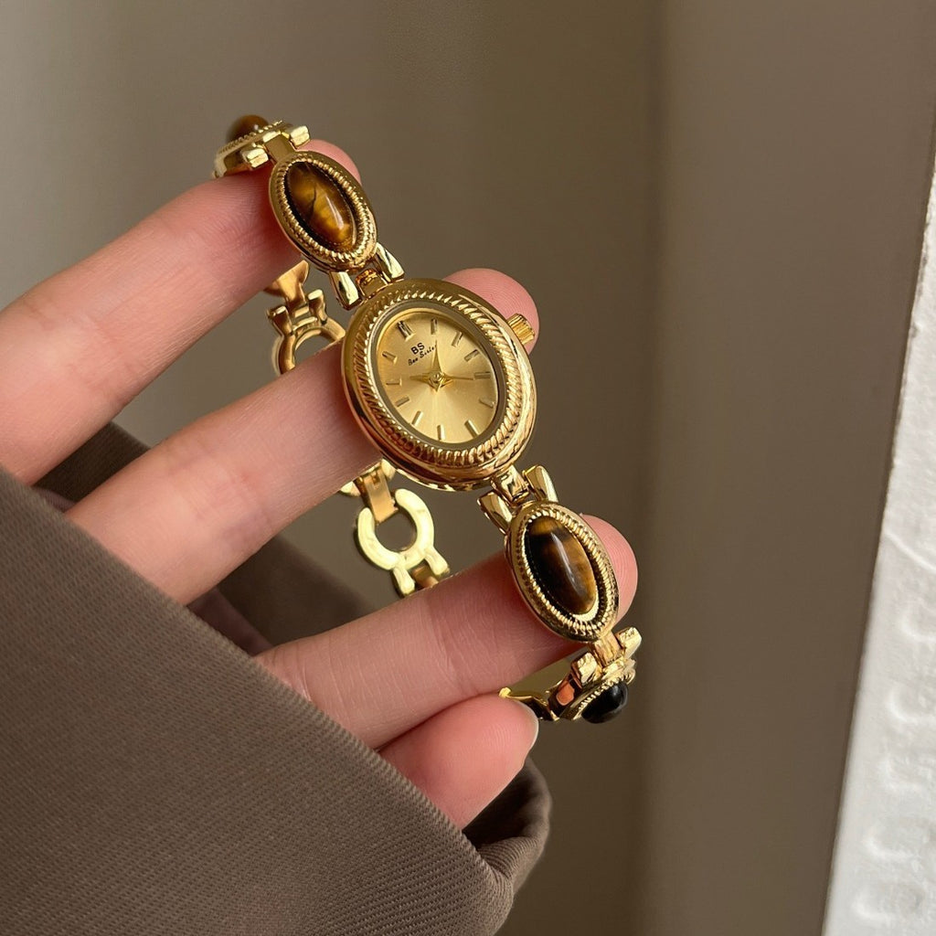Women's Tweed Vintage Pearl Bracelet Gold-Tone Watch