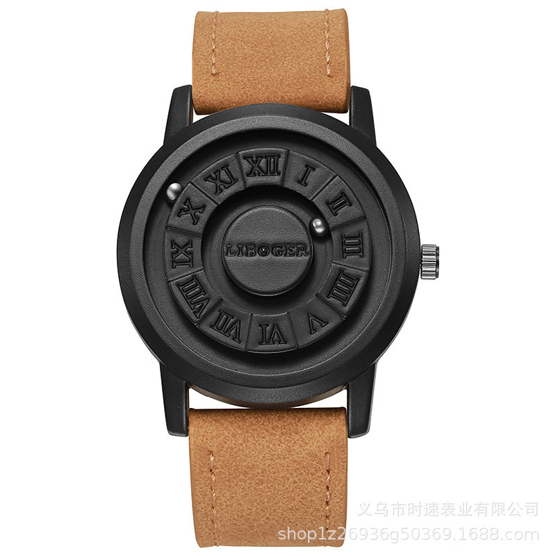 Men's Silver Minimalist Round Concept Watch