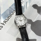 Chunlei Ladies Mechanical Watch Date Leather Strap Steel Minimalist Student