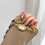 Women's Literary Vintage Gold-Tone Bracelet Quartz Watch