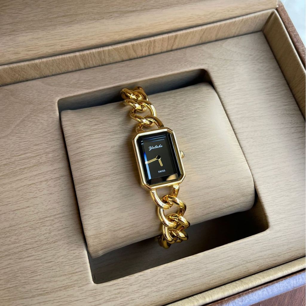 GESMART Women's Square Sugar Bracelet Quartz Fashion Jewelry Watch Trendy Retro Ladies