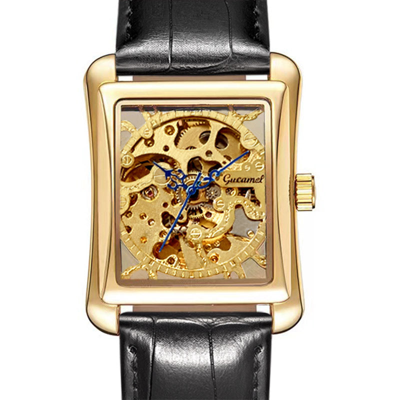 GESMART Men's Square Automatic Mechanical Watch Business Self Winding Wristwatch