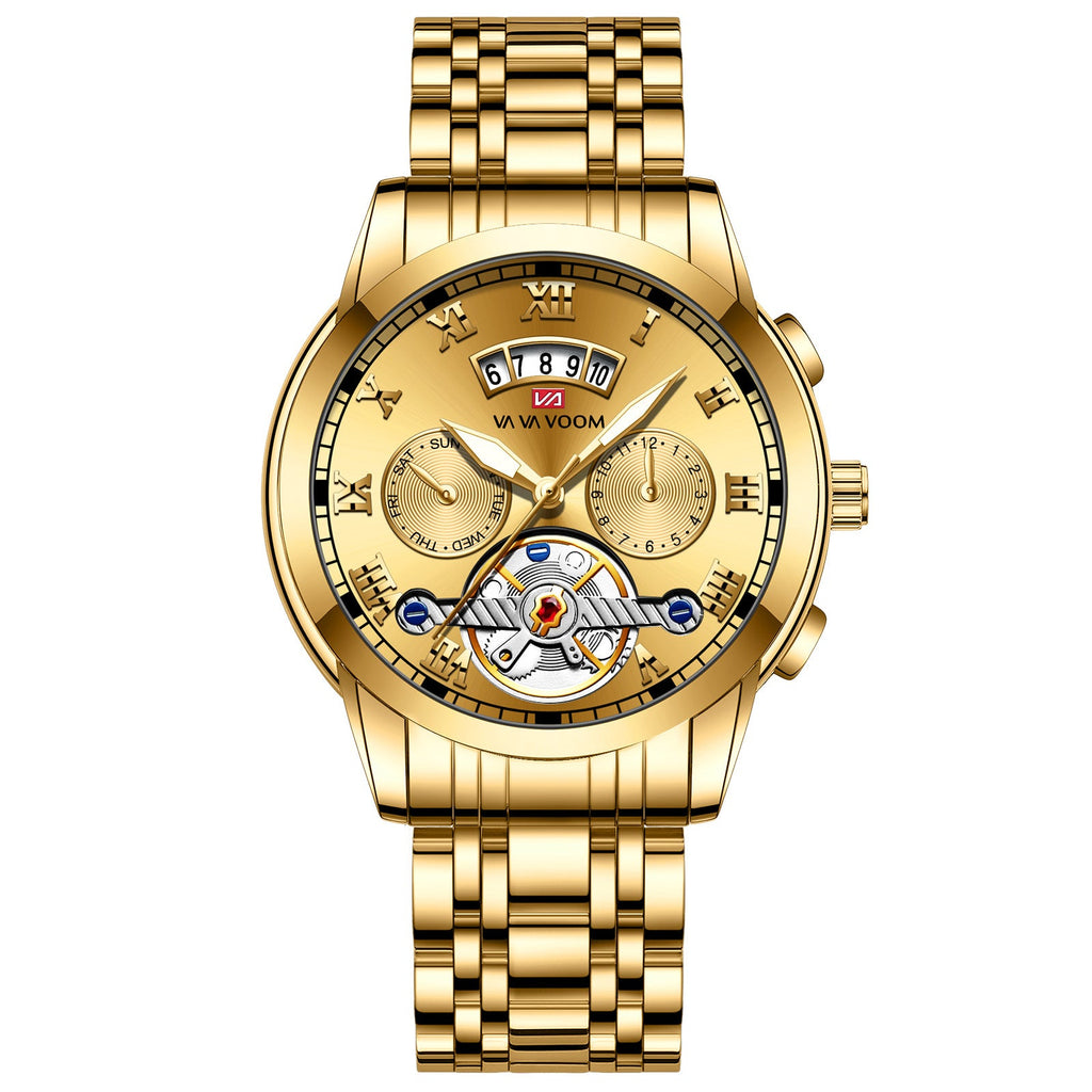 Men's Tourbillon-Style Manual Mechanical Watch