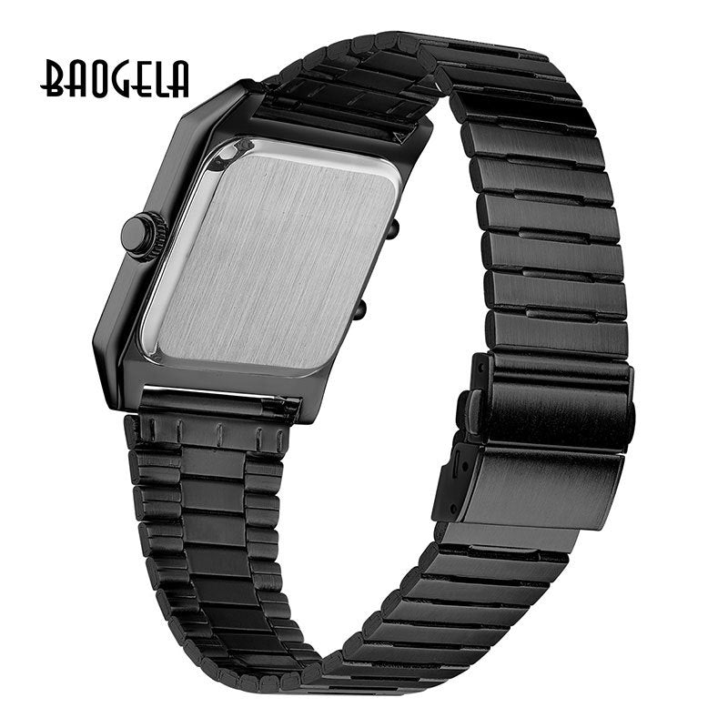 Unisex Square Dual-Display Waterproof Quartz Watch, Model 0331
