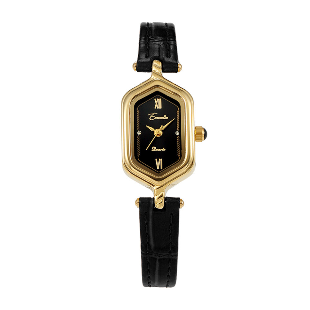 Women's Vintage Small-Dial Delicate Quartz Watch