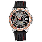 GESMART Men's Skeleton Automatic Mechanical Watch Silicone Band Sports Fashion
