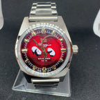 Red Flag Panda Men's Vintage Manual Wind Watch All Steel Airplane Hands