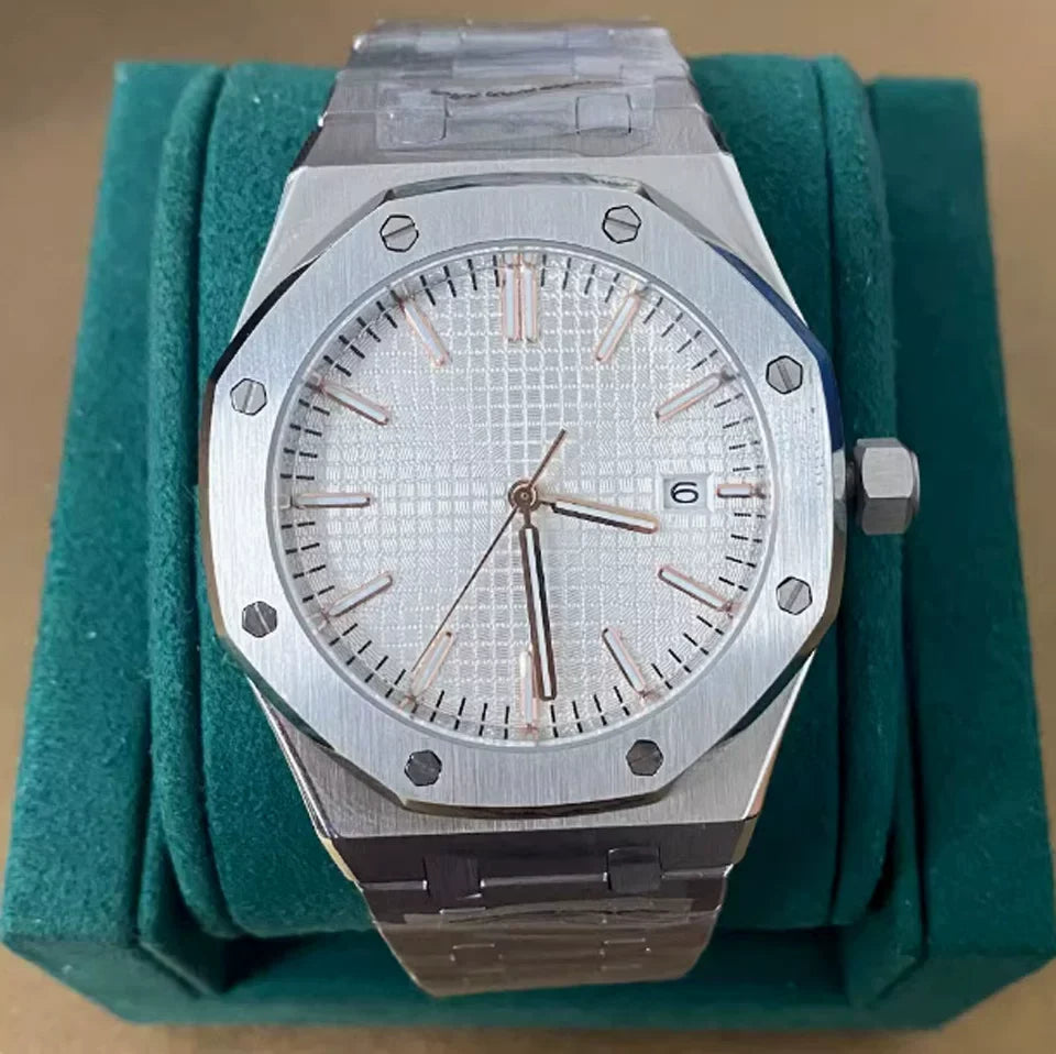 No Logo 41mm Automatic Watch Steel Case Bracelet Sapphire Crystal NH35