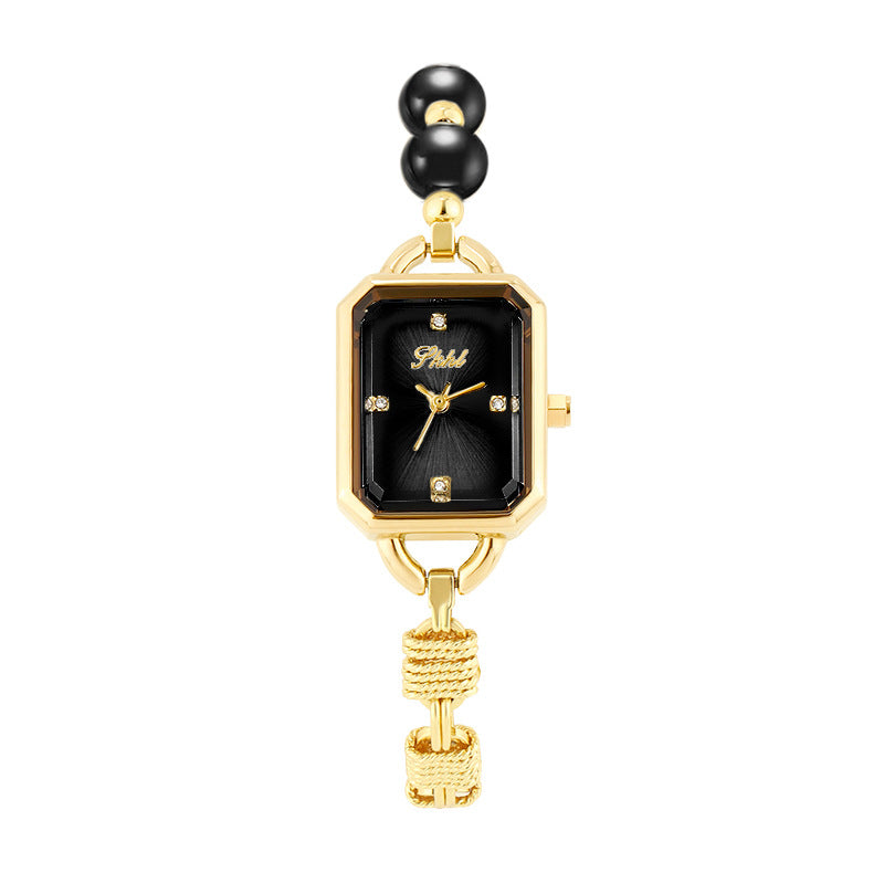 GESMART 2024 New Crystal Stone Bracelet Watch for Women Compact Exquisite Luxury Style Elegant Wristwatch