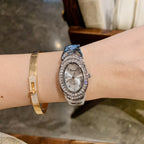 Women's Oval Openwork Bracelet Vintage Watch