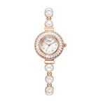 Women's Pearl Rhinestone Bracelet Quartz Watch