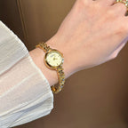 Women's Petite Rhinestone Pearl Bracelet Quartz Watch
