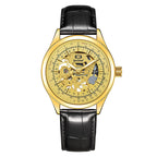 GESMART Men's Hand Winding Skeleton Mechanical Watch Casual Fashion Wristwatch