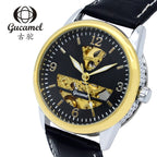 GESMART Men's Skeleton Automatic Mechanical Watch Exhibition Case Back Fashion