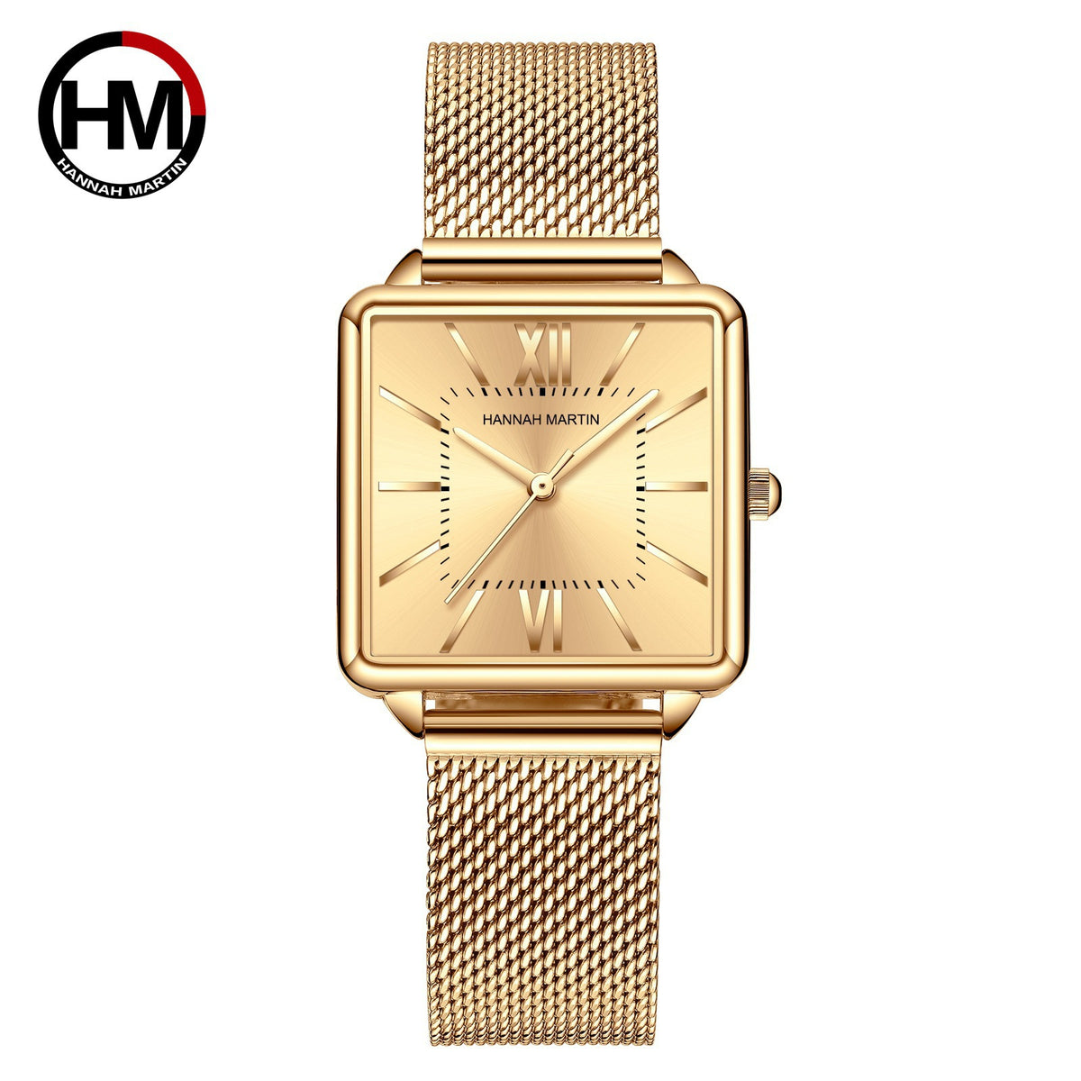 GESMART Women's Square Quartz Watch Japanese Movement Korean Fashion Casual Student Ladies Wristwatch