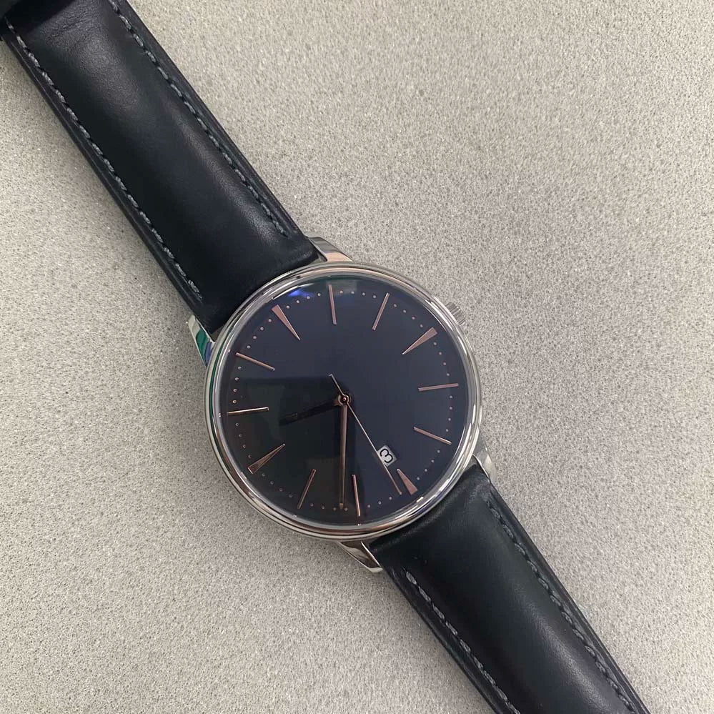Men's 40mm Watch Polished Stainless Steel Case Miyota 9015 Movement