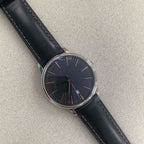 Men's 40mm Watch Polished Stainless Steel Case Miyota 9015 Movement