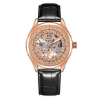 GESMART Men's Hand Winding Skeleton Mechanical Watch Casual Fashion Wristwatch
