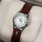 Chunlei Ladies Mechanical Watch Date Leather Strap Steel Minimalist Student