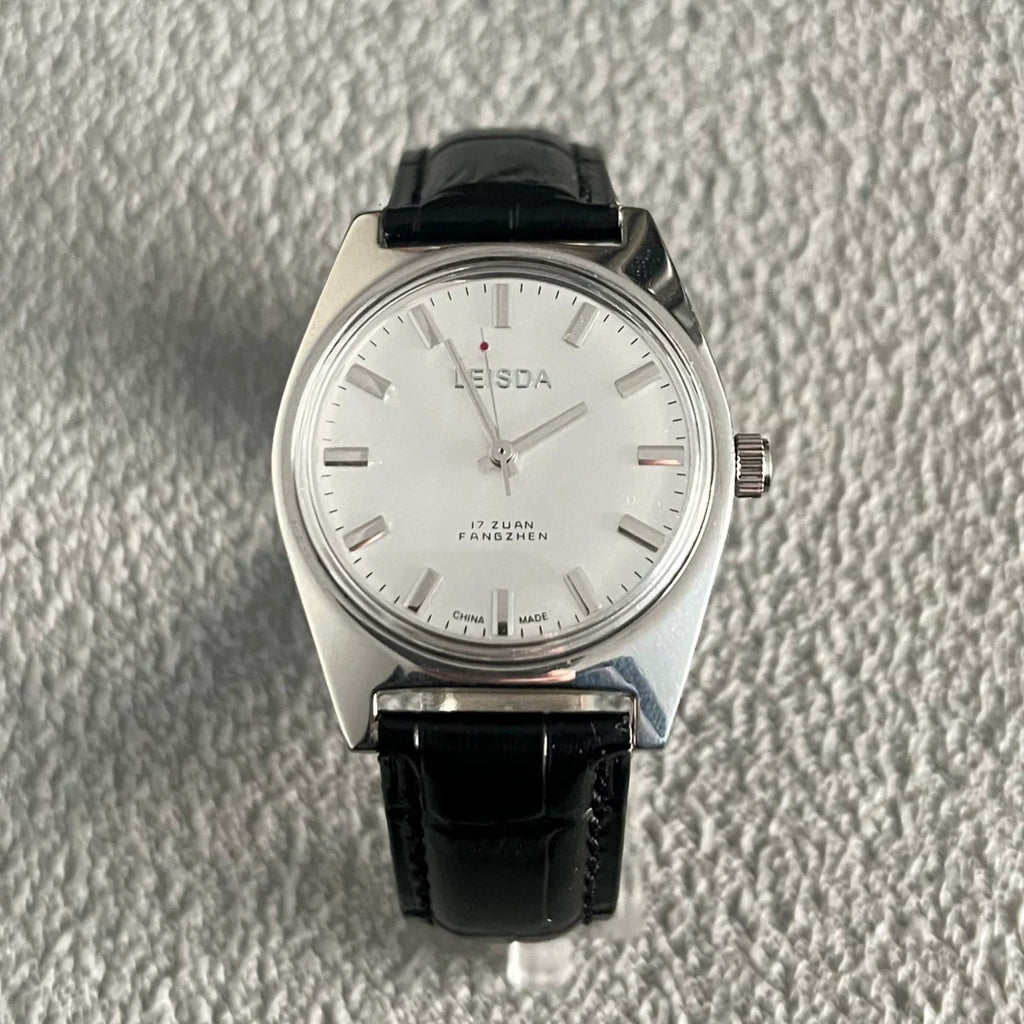 LEISDA 7120 Manual Wind Mechanical Men's Watch Minimalist Waterproof Vintage NOS