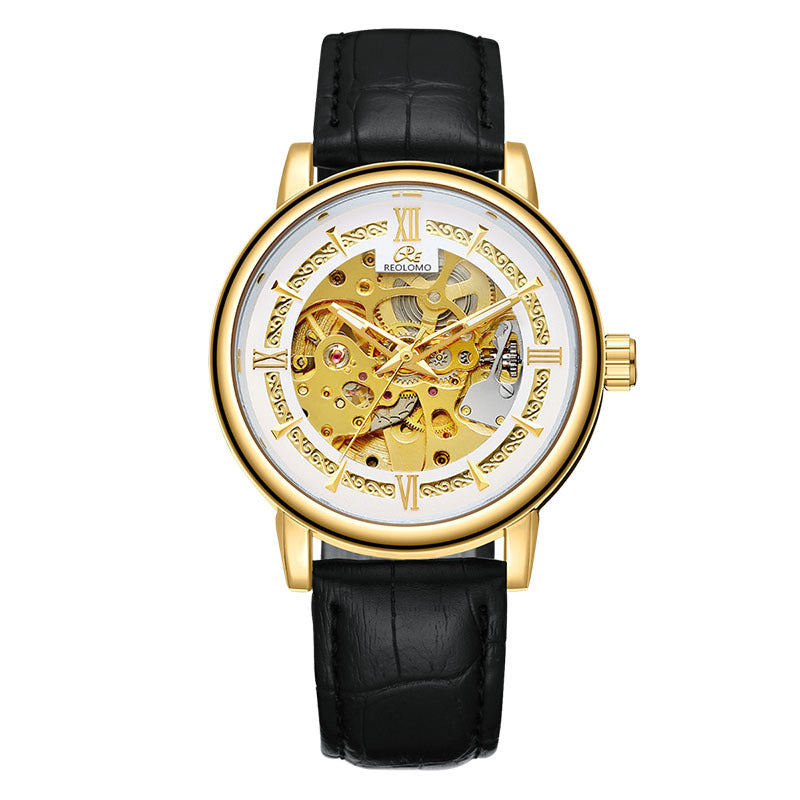 GESMART Men's New Skeleton Automatic Mechanical Watch European American Fashion