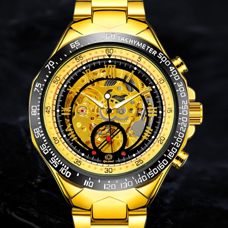 GESMART Men's Skeleton Automatic Mechanical Watch Fashion Business Wristwatch