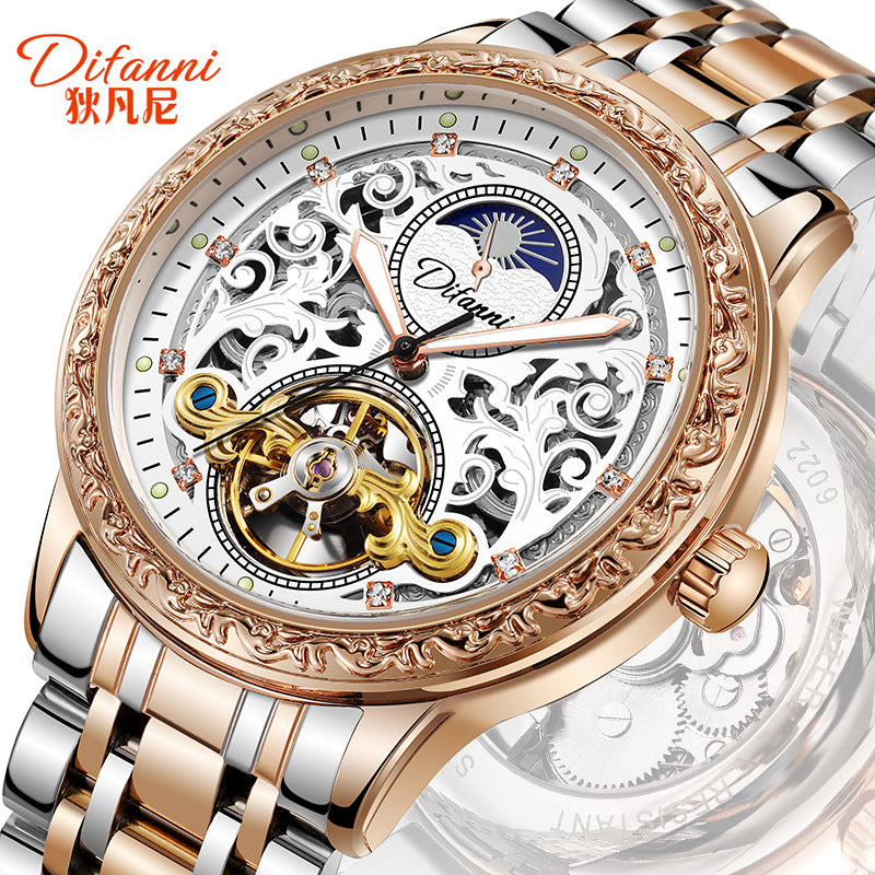 GESMART Men's Tourbillon Automatic Mechanical Watch Water Resistant Luminous