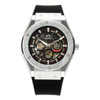 GESMART Men's 2022 New Skeleton Automatic Mechanical Watch Silicone Band Business Trendy