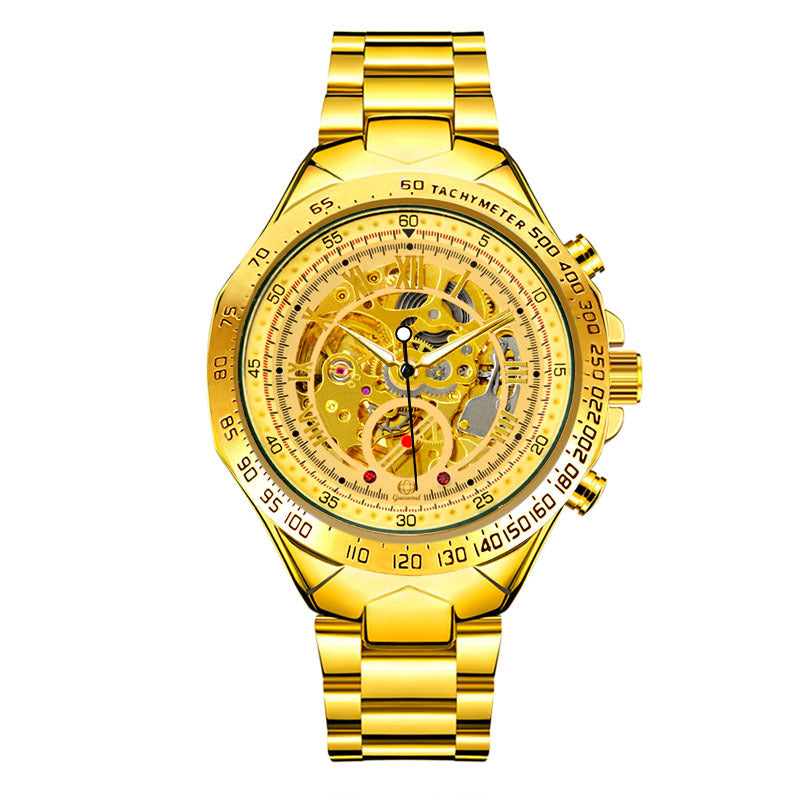 GESMART Men's Skeleton Automatic Mechanical Watch Fashion Business Wristwatch