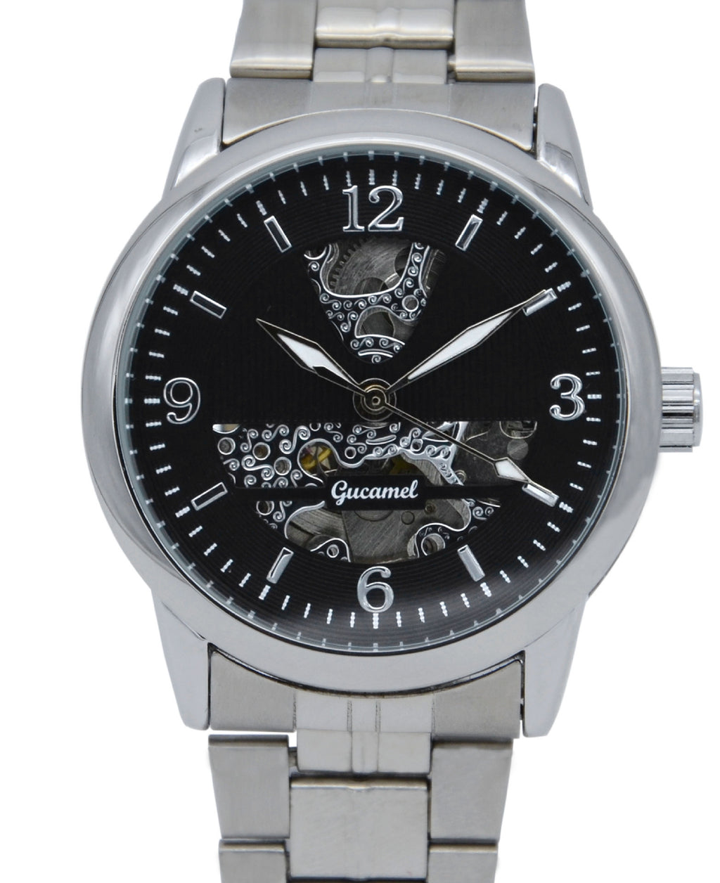 GESMART Men's Skeleton Automatic Mechanical Watch Exhibition Case Back Fashion