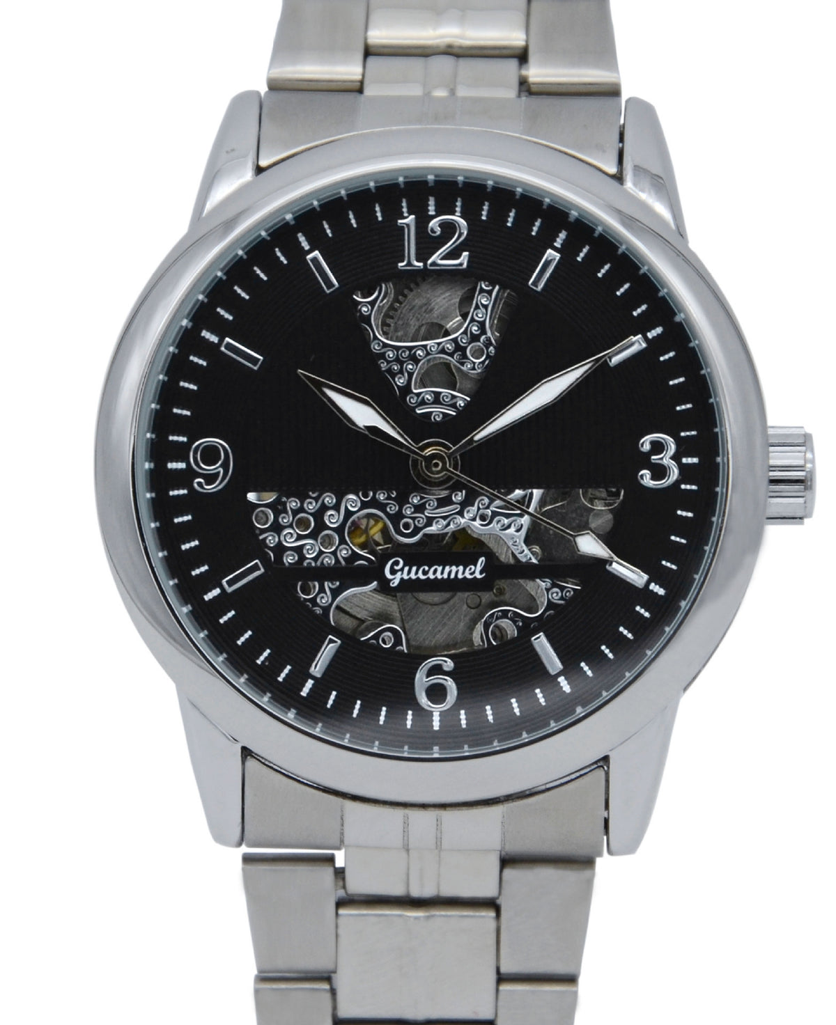 GESMART Men's Skeleton Automatic Mechanical Watch Exhibition Case Back Fashion