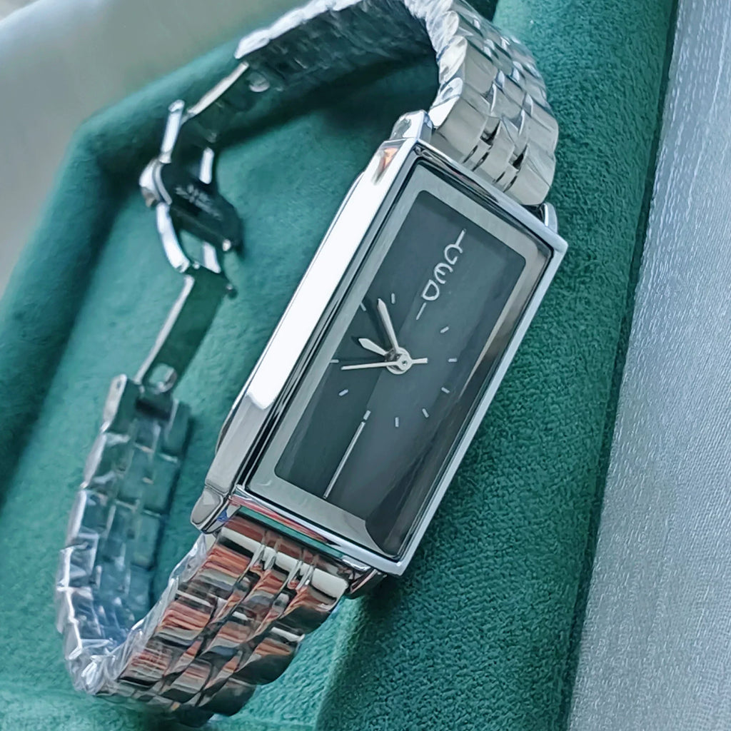 Ladies Rectangular Vintage Watch Minimalist Design Birthday Gift Student