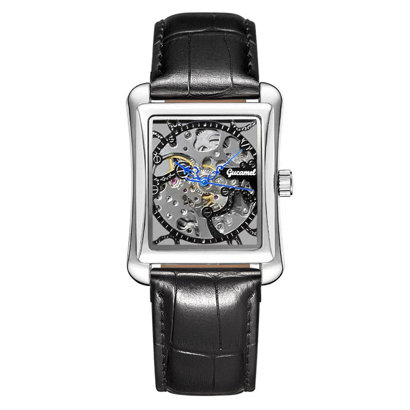GESMART Men's Square Automatic Mechanical Watch Business Self Winding Wristwatch