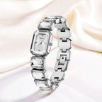 GESMART Women's Square Green Dial Quartz Watch Diamond Studded Elegant Personality