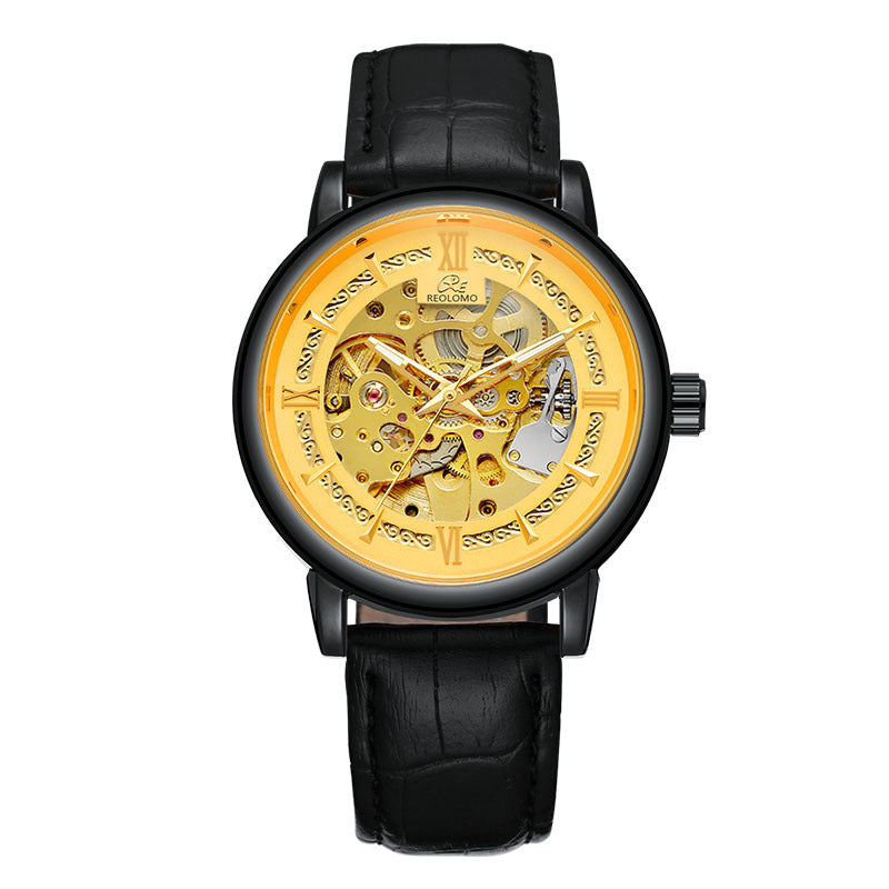 GESMART Men's New Skeleton Automatic Mechanical Watch European American Fashion