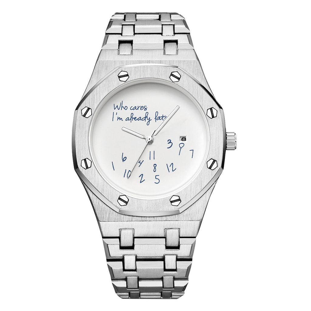 Men's Minimalist Quartz Watch with Steel Band