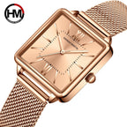 GESMART Women's Square Quartz Watch Japanese Movement Korean Fashion Casual Student Ladies Wristwatch