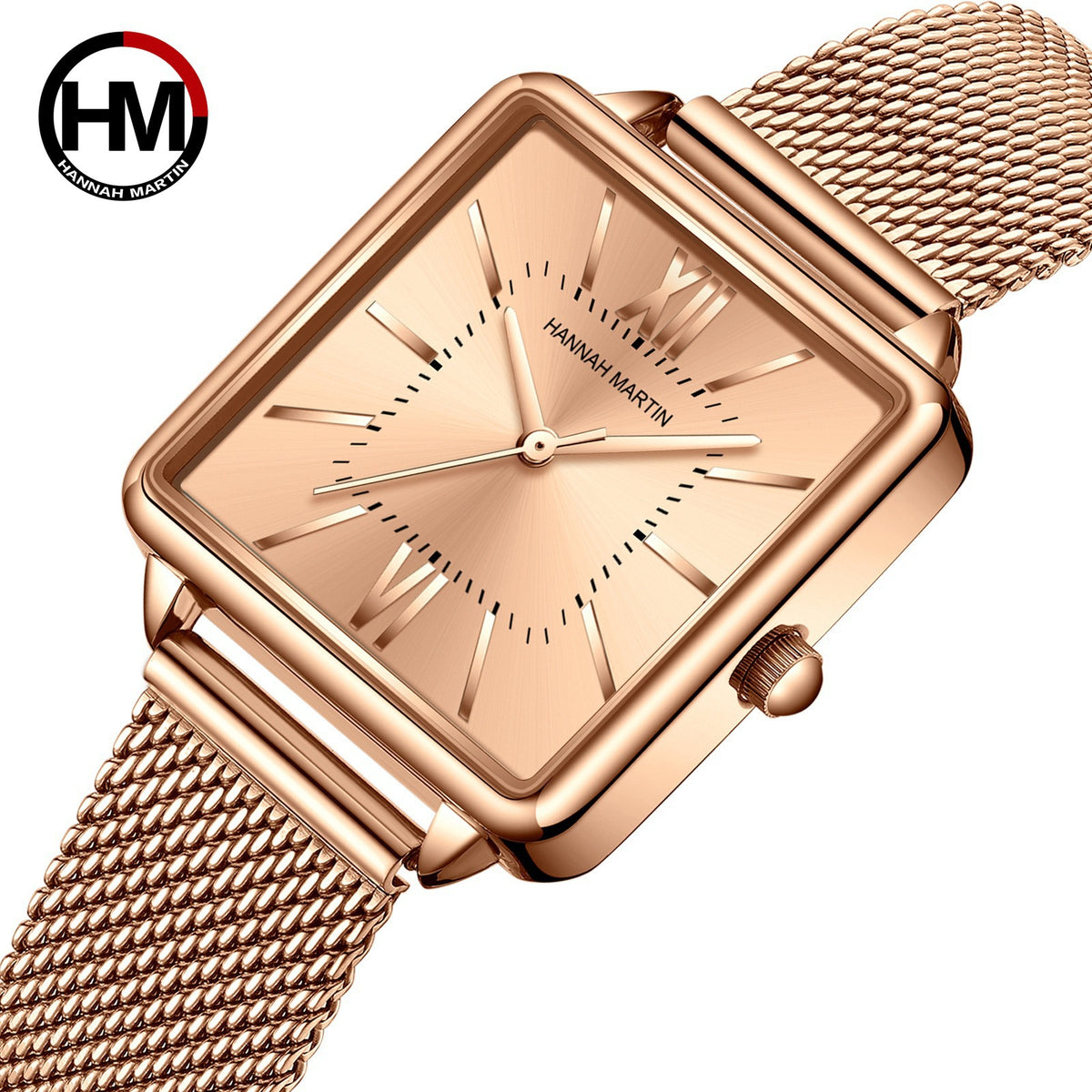 GESMART Women's Square Quartz Watch Japanese Movement Korean Fashion Casual Student Ladies Wristwatch