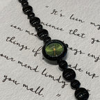 Women's Chinese-Style Beaded Bracelet Vintage Quartz Watch