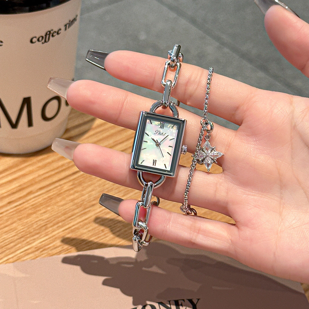 GESMART 2023 New Women's Square Bracelet Quartz Watch Fashion Design Niche Elegant Ladies Wristwatch