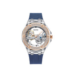 Women's Rhinestone Dial Watch with Soft Silicone Strap