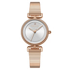 GESMART Women's Round Compact Dial Quartz Watch Japanese Movement Exquisite Minimalist